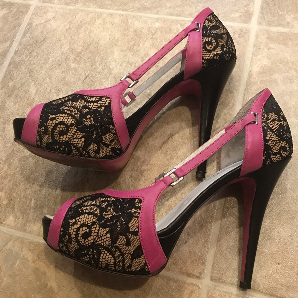 Peep Toe Platform Pump - image 2